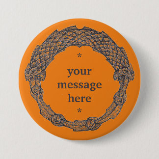 Anpassade-knapp OUROBOROS svart/gurkmeerisk Knapp