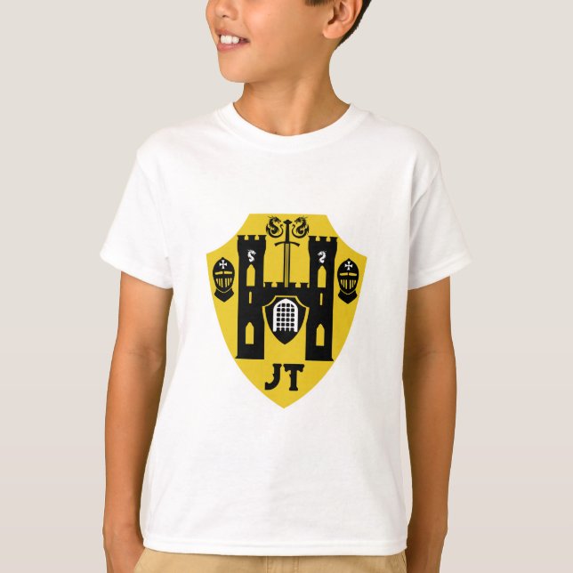 Anpassade Knight Shield T Shirt (Framsida)