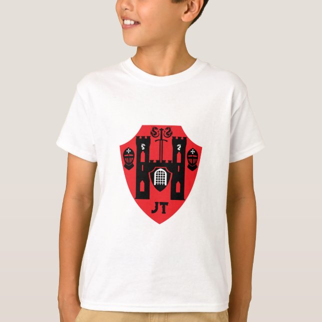 Anpassade Knight Shield T Shirt (Framsida)