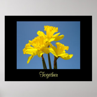 Anpassade konsttryck gåvor Narcissblommor Tillsamm Poster