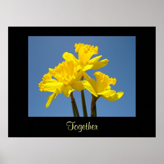 Anpassade konsttryck gåvor Narcissblommor Tillsamm Poster (Framsidan)