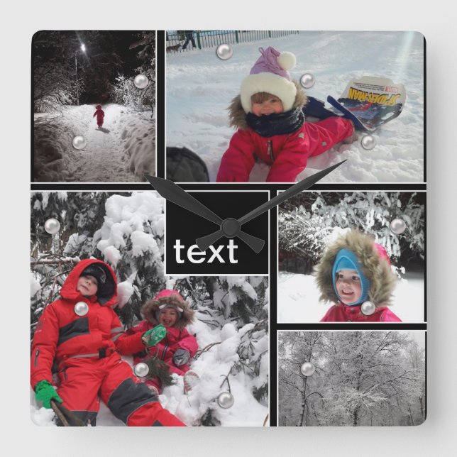 Anpassade korrigeringsfiler för personliger fyrkan fyrkantig klocka (Framsida)