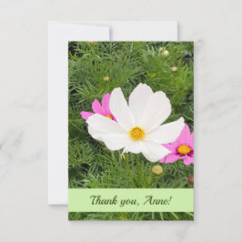 Anpassade-kort med Rosa Flowers Tack Kort