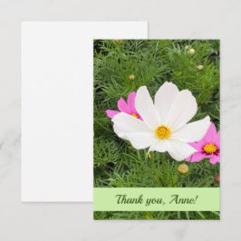 Anpassade-kort med Rosa Flowers Tack Kort