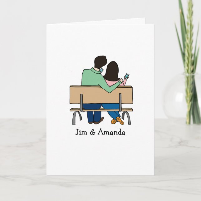 Anpassade-kort - smartphone-par kort (Framsida)