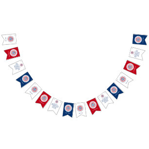 Anpassade KUNG CHARLES III Coronation Vimplar