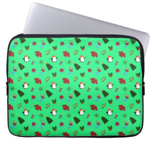 Anpassade Kute jul Gräs Träd Mönster Laptop Fodral