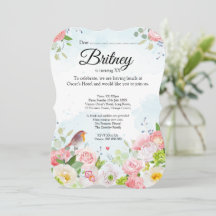 Anpassade Kvinnlig födelsedagsinbjudan - redigerba