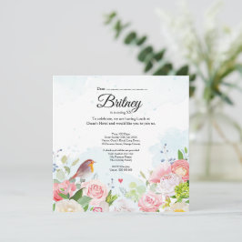 Anpassade Kvinnlig födelsedagsinbjudan - redigerba