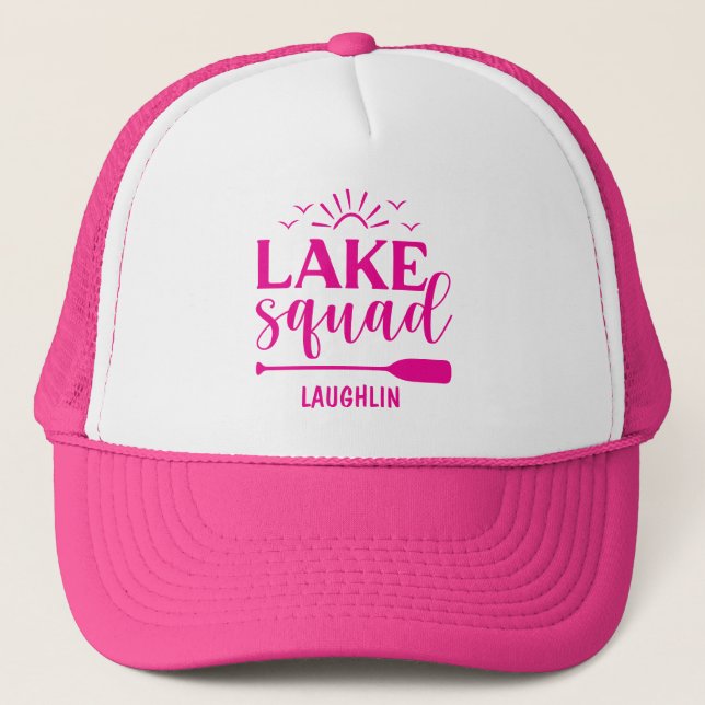 Anpassade Lake Squad Vibes Semester Camping Campar Keps (Framsida)