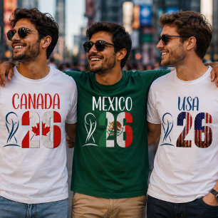 Anpassade landflaggor namn 2026 World Cup Gåvor T Shirt