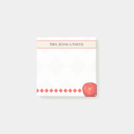 Anpassade lärare namn Apple Post-it Notes Block