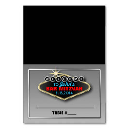 Anpassade Las Vegas-klassade platskort Bordsnummer