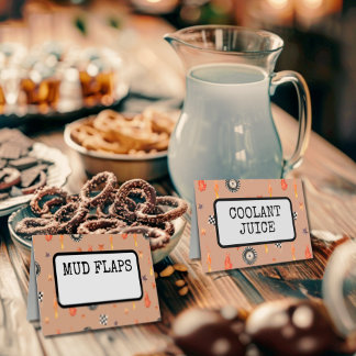 Anpassade Lastbil Tävla Buffet Food Bord Card Inbjudningar