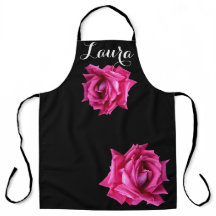 Anpassade Laura namn shock rosa ro blommigt boho