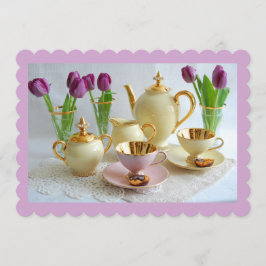 Anpassade Lavender Aeftermiddag Tea-inbjudan Inbjudningar