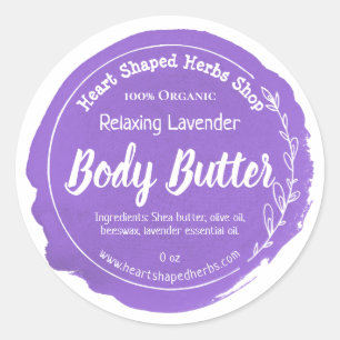 Anpassade Lavender Brödtext - etikett - handgjort