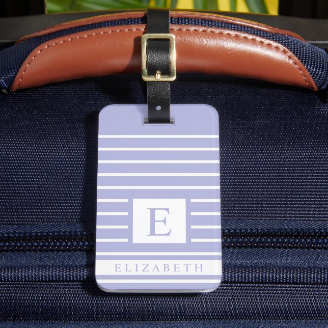 Anpassade Lavender Lila Light Himlar Blue Bagagebricka (Framsida Insitu 2)