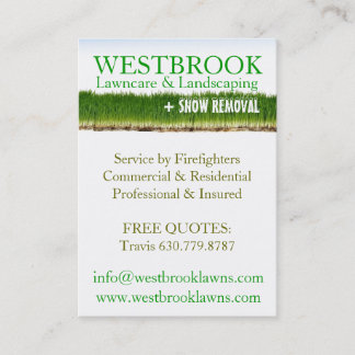 Anpassade Lawncare & landskapvisitkort Visitkort