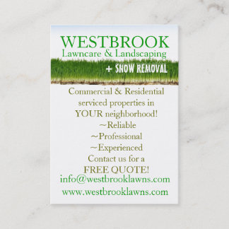 Anpassade Lawncare & landskapvisitkort Visitkort