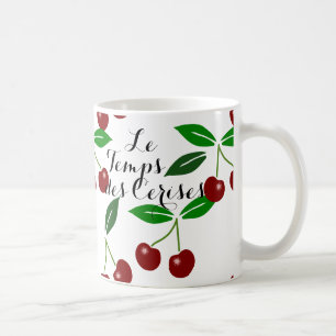 Anpassade Le Temps des Cerises Fresh Cherries Kaffemugg