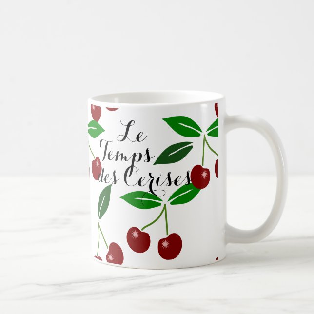 Anpassade Le Temps des Cerises Fresh Cherries Kaffemugg (Höger)