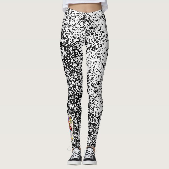 Anpassade Leggings PRÄGLADE MED SOCKER SKALLE (Framsida)