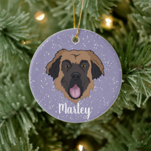 Anpassade Leonberger Julgransprydnad Keramik