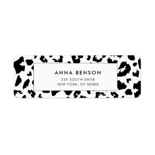 Anpassade leopard returadress etikett