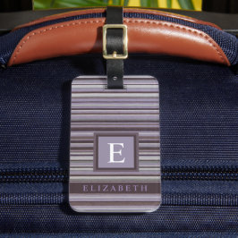 Anpassade Lila Blue Grått Brown Färg Linjer Bagagebricka