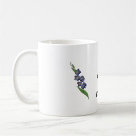 Anpassade Lila Gladiolus Watercolor Mugg Gift