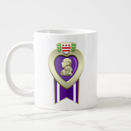 Anpassade Lila Heart Medal 20oz Jumbo Mugg