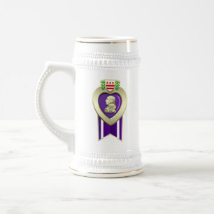 Anpassade Lila Heart Medal Sejdel