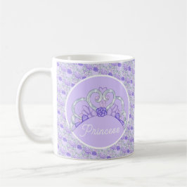 Anpassade Lila och Silver Tiara Mugg