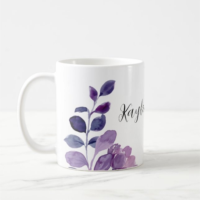Anpassade Lilac-Blommigt Kaffemugg (Vänster)