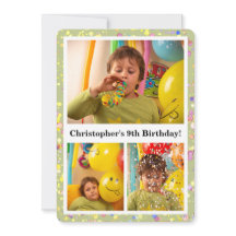 Anpassade Lime Cream Birthday Photos Confetti