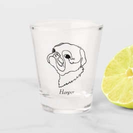 Anpassade Line art Pug