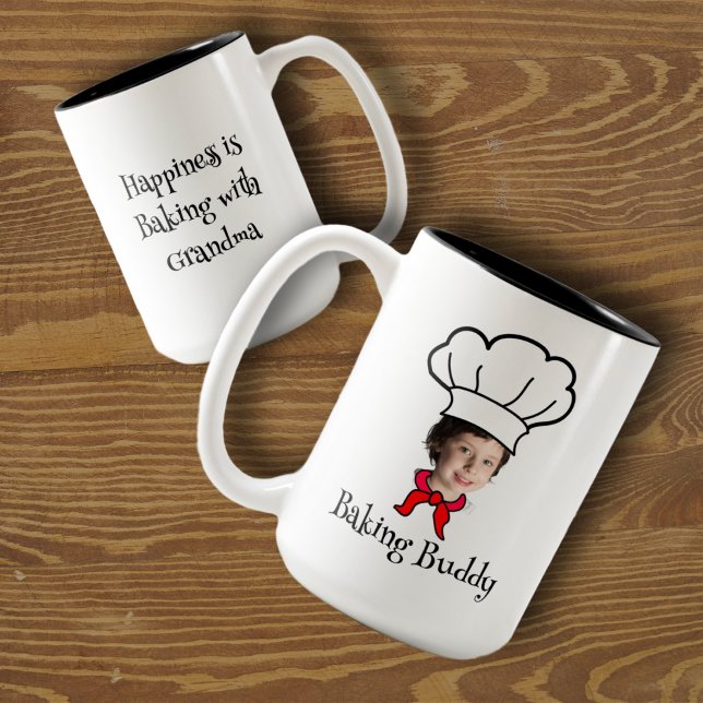 Anpassade Little Baker eller Little Chef Photo Två-Tonad Mugg (Skapare uppladdad)