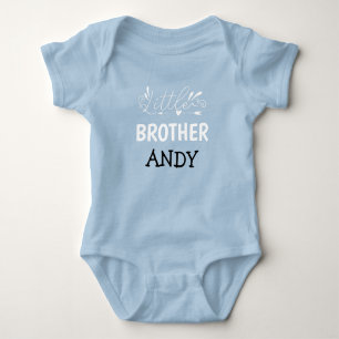 Anpassade Little Brother Baby Namn-barnpojke T Shirt