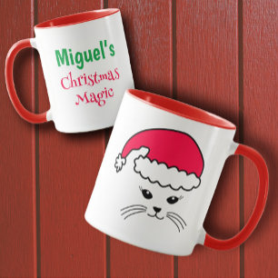 Anpassade Little Cat Santa Mugg