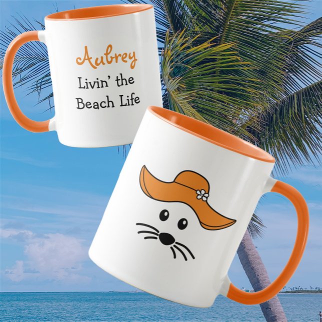 Anpassade Little Mouse Beach Girl Mugg (Skapare uppladdad)