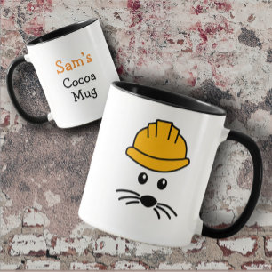 Anpassade Little Mouse Construction Worker Mugg