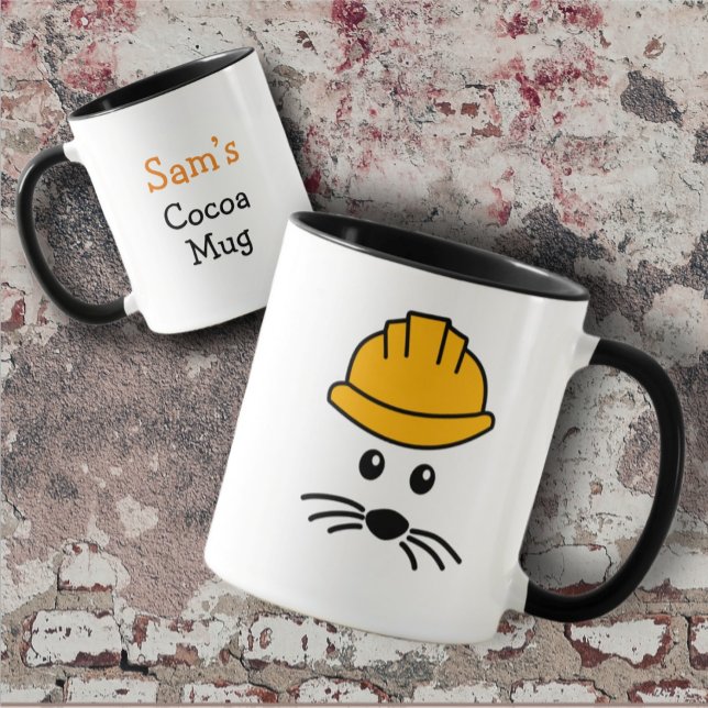 Anpassade Little Mouse Construction Worker Mugg (Skapare uppladdad)