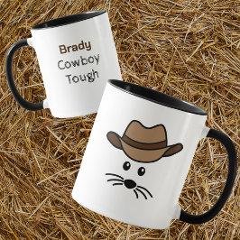 Anpassade Little Mouse Cowboy Mugg