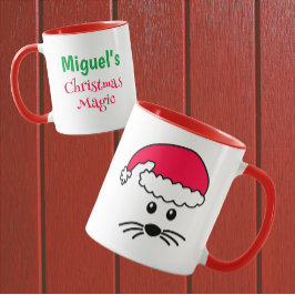 Anpassade Little Mouse Santa Mugg