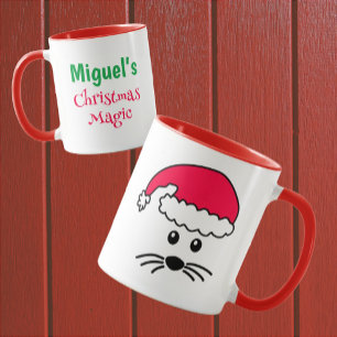 Anpassade Little Mouse Santa Mugg