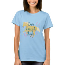 Anpassade Live Laugh Ride Palomino Horse