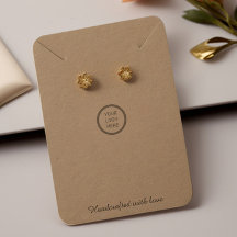 Anpassade Logotyp Kraft Papper Jewelry Visning Car