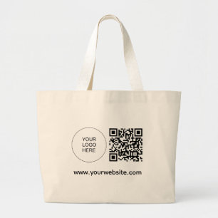 Anpassade Logotyp Webbplats Adress-mall QR-kod Jumbo Tygkasse