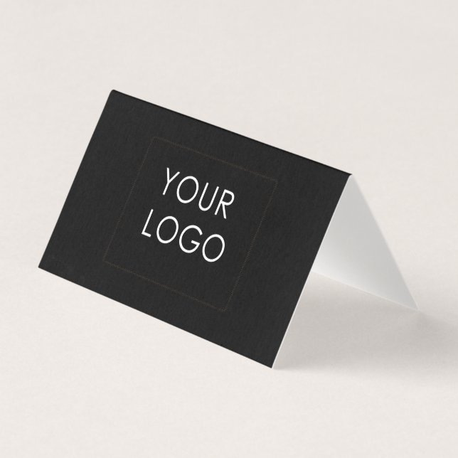 Anpassade Logotypen Business Company Black Kort (Framsida)